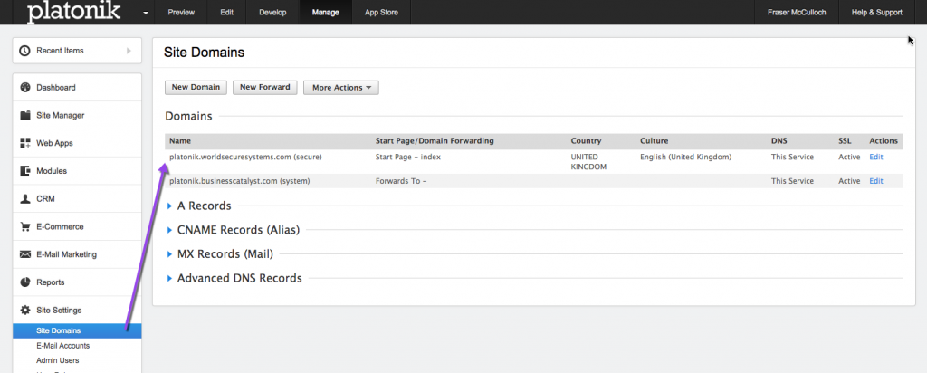 BC admin panel