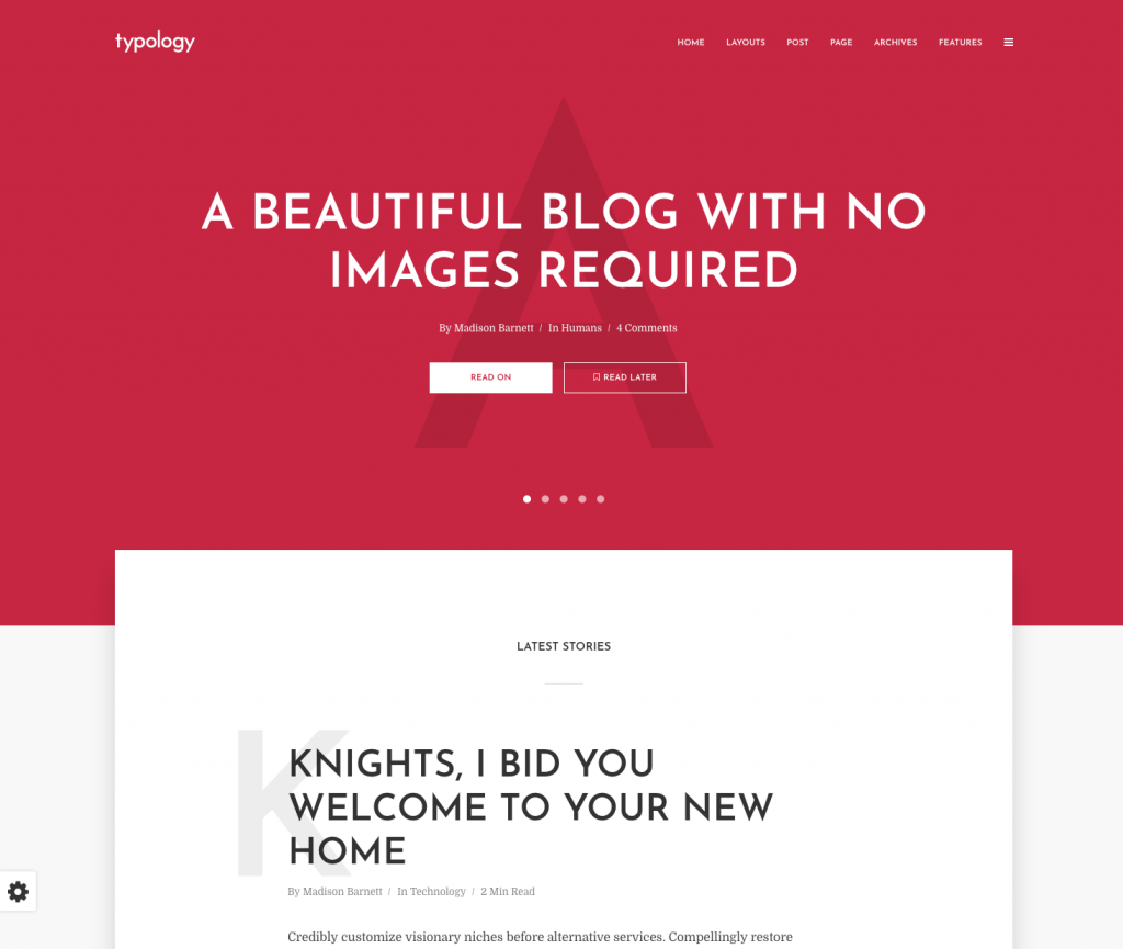 typology wordpress theme